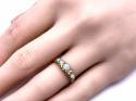 An Old Opal & Diamond 5 Stone Ring