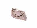 9ct Rose Gold Shield Pendant/Fob Birm 1908