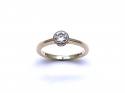 18ct Yellow Gold Diamond Solitaire Ring