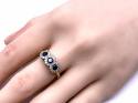 18ct Sapphire & Diamond 3 Stone Ring