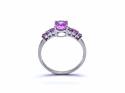9ct White Gold Pink Sapphire Ring