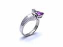 9ct Pink Sapphire & Diamond Dress Ring
