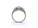 14ct Green Beryl 3 Stone Ring
