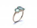 14ct Green Beryl 3 Stone Ring