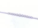 18ct White Gold CZ Bracelet 7 1/2 inch