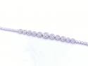 18ct White Gold CZ Bracelet 7 1/2 inch