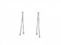 9ct White Gold Diamond Drop Earrings