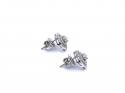 18ct White Gold Diamond Halo Earrings