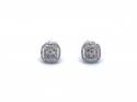 18ct Diamond Halo Stud Earrings