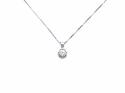 18ct White Gold Diamond Pendant & Chain