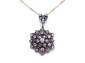 Diamond Cluster Pendant & Chain Est 3.30ct