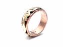 9ct 2 Colour Patterned Wedding Ring