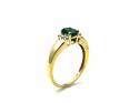 18ct Synthetic Emerald & Diamond Ring