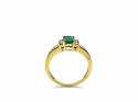 18ct Synthetic Emerald & Diamond Ring