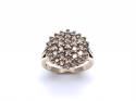 9ct Champagne Diamond Cluster Ring