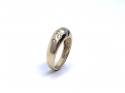 18ct Yellow Gold Domed Diamond Ring