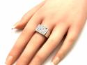 9ct White Gold Diamond Ring 0.87ct