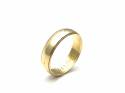 18ct Patterned Edge Wedding Ring 5mm