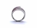 9ct White Gold Ruby & Diamond Pave Ring