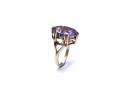 9ct Yellow Gold Amethyst Solitaire Ring