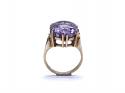 9ct Yellow Gold Amethyst Solitaire Ring