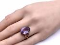 9ct Yellow Gold Amethyst Solitaire Ring