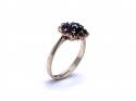 9ct Sapphire Flower Cluster Ring