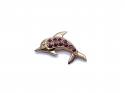 9ct Ruby Dolphin Brooch