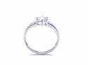 9ct White Gold CZ Solitaire Ring