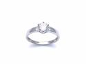 9ct White Gold CZ Solitaire Ring