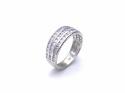 9ct White Gold CZ Pave Ring