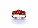 9ct Garnet & Diamond 5 Stone Ring