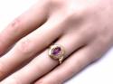 14ct Purple Sapphire Solitaire Ring