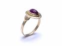14ct Purple Sapphire Solitaire Ring
