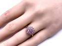9ct Pink Sapphire Cluster Ring