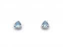 9ct Swiss Blue Topaz & Diamond Stud Earrings