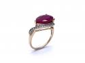 9ct Yellow Gold Ruby Solitaire Ring