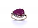 9ct Yellow Gold Ruby Solitaire Ring