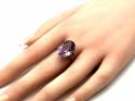 9ct Yellow Gold Amethyst Solitaire Ring