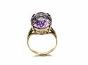 9ct Yellow Gold Amethyst Solitaire Ring