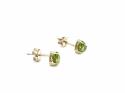 9ct Yellow Gold Peridot Stud Earrings