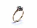18ct Emerald & Diamond Flower Ring