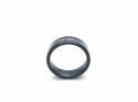 Tungsten Carbide Ring Black IP Plate Carbon Fibre