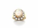 18ct Opal & Diamond Cluster Ring 1.00ct