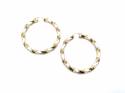 9ct Yellow Gold Chunky Twist Hoop Earrings 50mm