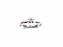 18ct White Gold Diamond Solitaire Ring