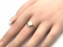 Silver Gold Plated Mother Of Pearl Clover Ring