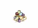 9ct Semi Precious Stone Cluster Ring