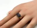 9ct Yellow Gold Iolite Cluster Ring