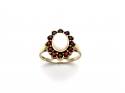 9ct Opal and Garnet Cluster Ring